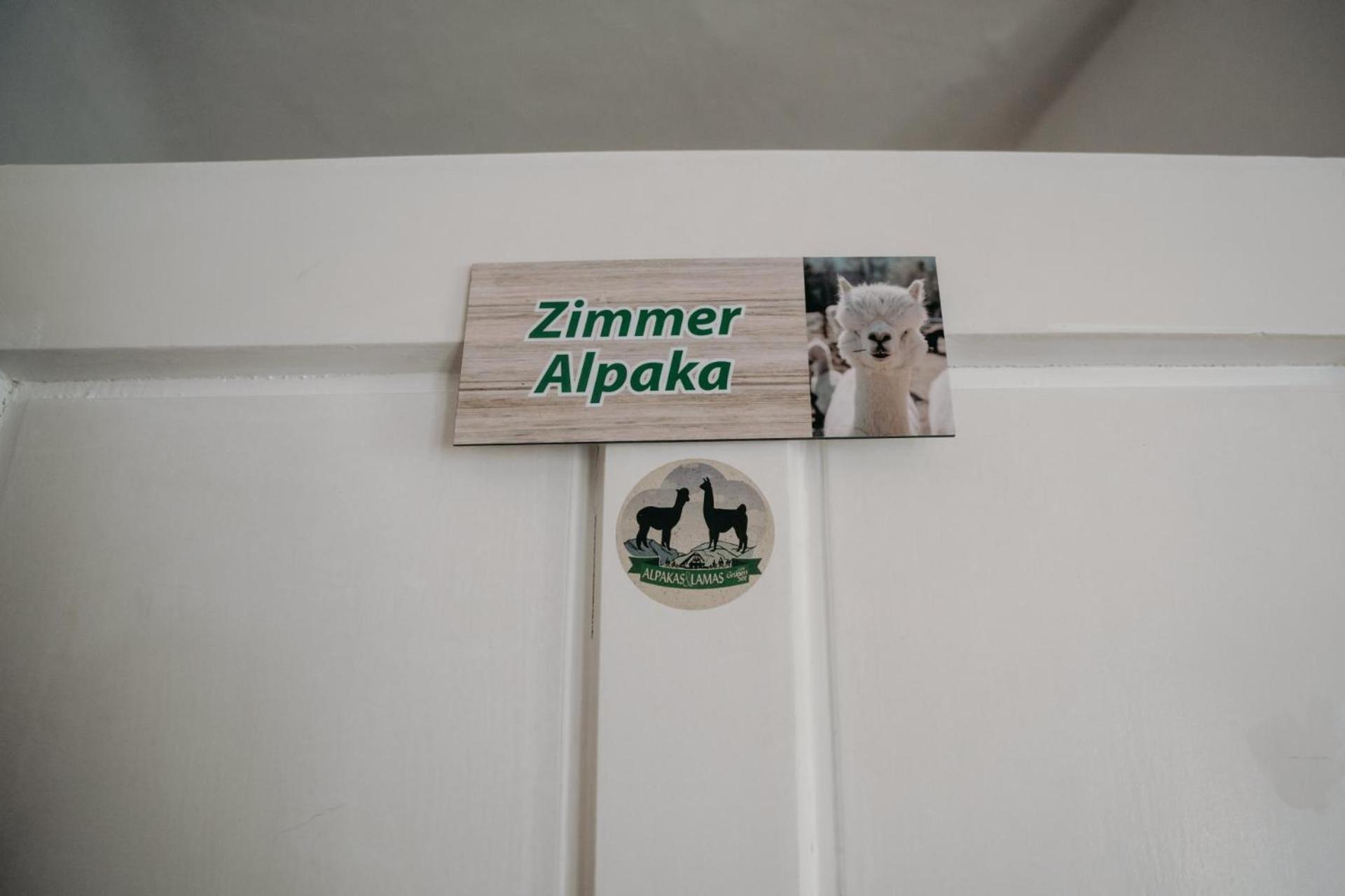 Alpakas, Lamas Und Rentiere Zum Gruenen See Grossdorf  Exteriör bild